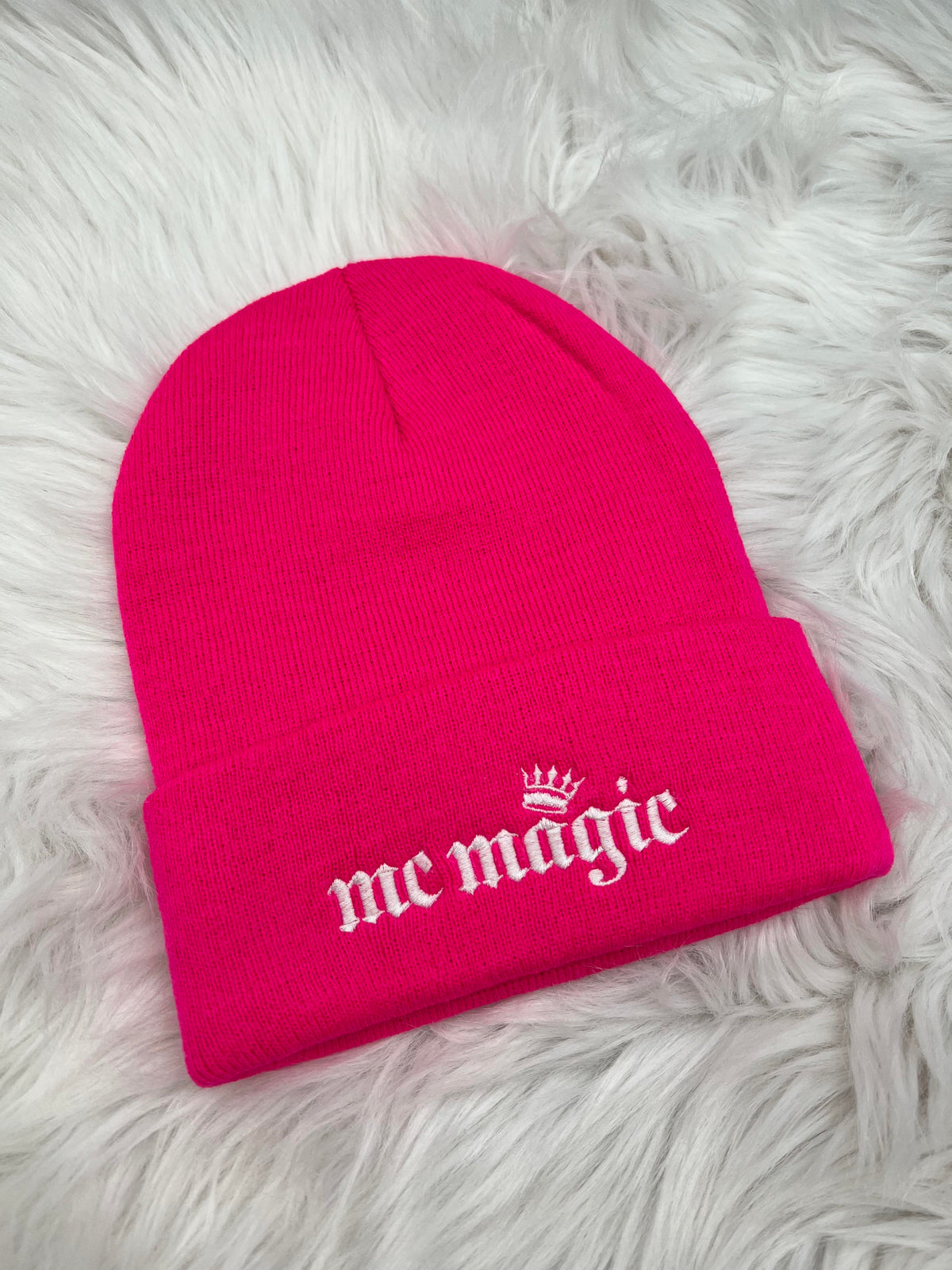 Hot Pink or Black Beanie by MC Magic